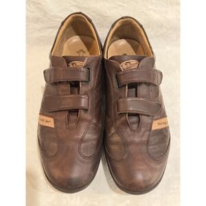 Havana Joe‎ Leather Mary Jane Shoes Brown Hook Loop EUR 46 US 12 Men's